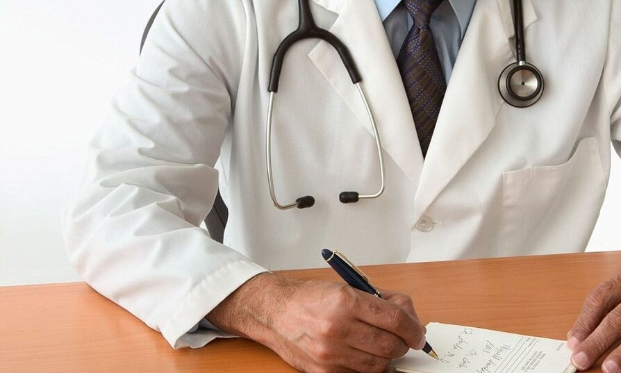 The doctor describes treatment with high blood pressure