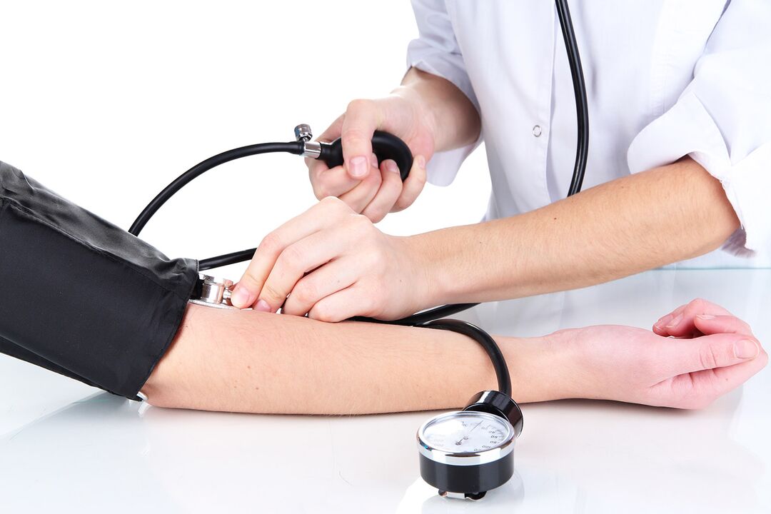 Increased pressure - a sign of high blood pressure